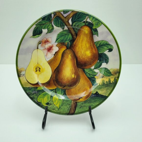 Villa d'Este Fruit Salad Plates VDI1 Pears Cherries Apples Plums Display Plates - Picture 3 of 8